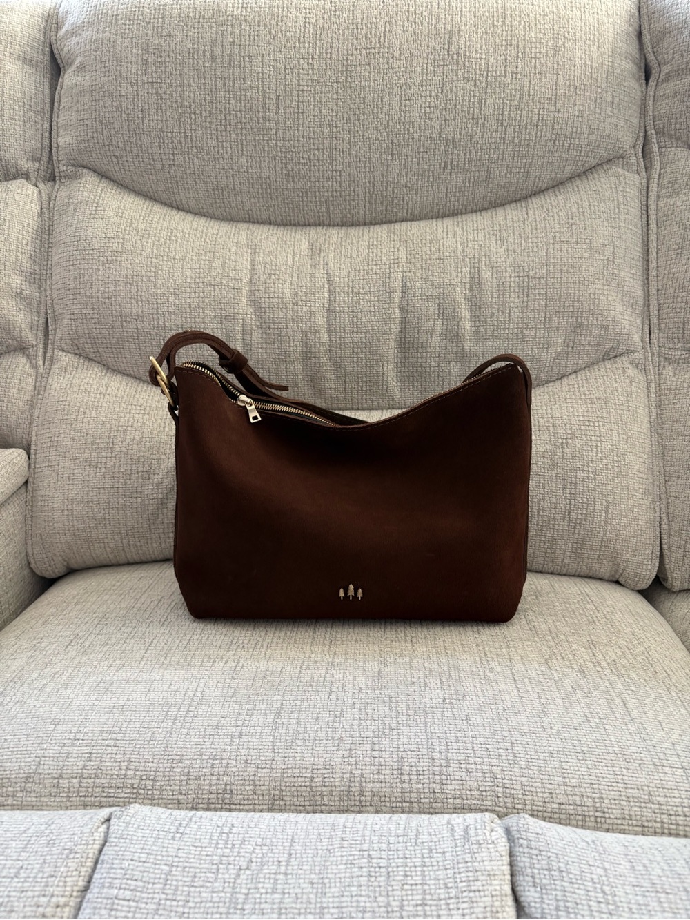 Portland leather suade slouchy shoulder bag stagecoach large